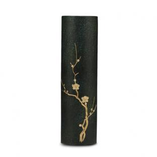 高冈铜器 寸胴型花瓶 梅