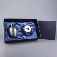 早川器物 熏银茶具2件套（茶叶罐，建水）