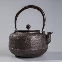 京都铁瓶 铜盖老铁壶