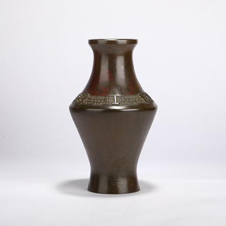 二世蔵六  青銅饕餮紋壷式花器