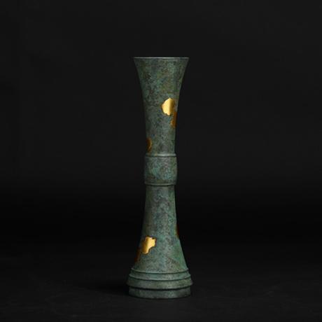 五世藏六 立鼓式塗金铜花瓶