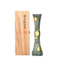 四世藏六 塗金立鼓式花瓶（原箱）
