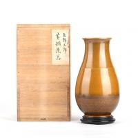 金谷五郎三郎  雪花铜制花瓶原供箱