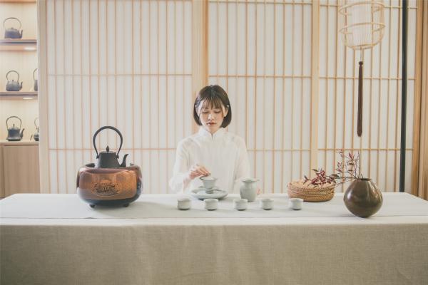 畠春斋  富士形筋文铁瓶