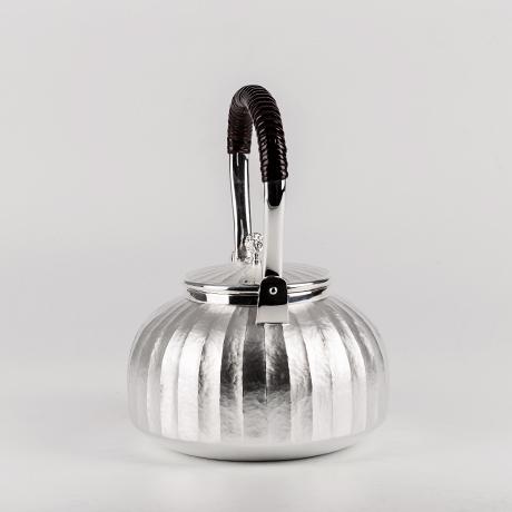 大渊银器 纯银 并型立筋银壶(4.5寸)