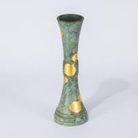 藏六 立鼓式塗金铜花瓶