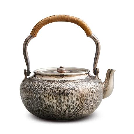 盖置纯手工泡茶壶频道纯银泡茶壶|银制茶壶|银茶壶|铁茶壶