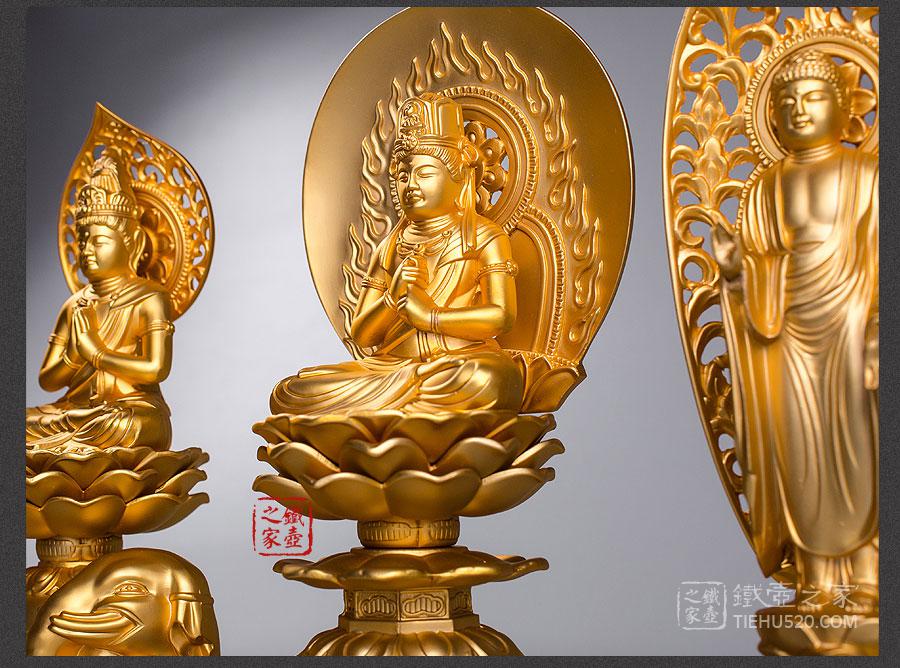 中国 古銅鍍金 人物像 達磨像 紙鎮 置物 M R7465 高冈铜器