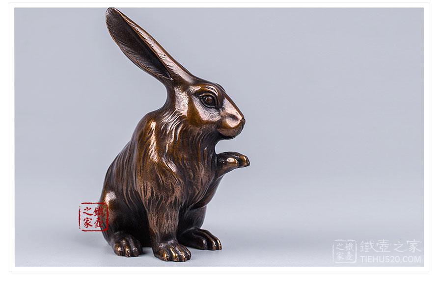 喜泉堂铜制兔置物a