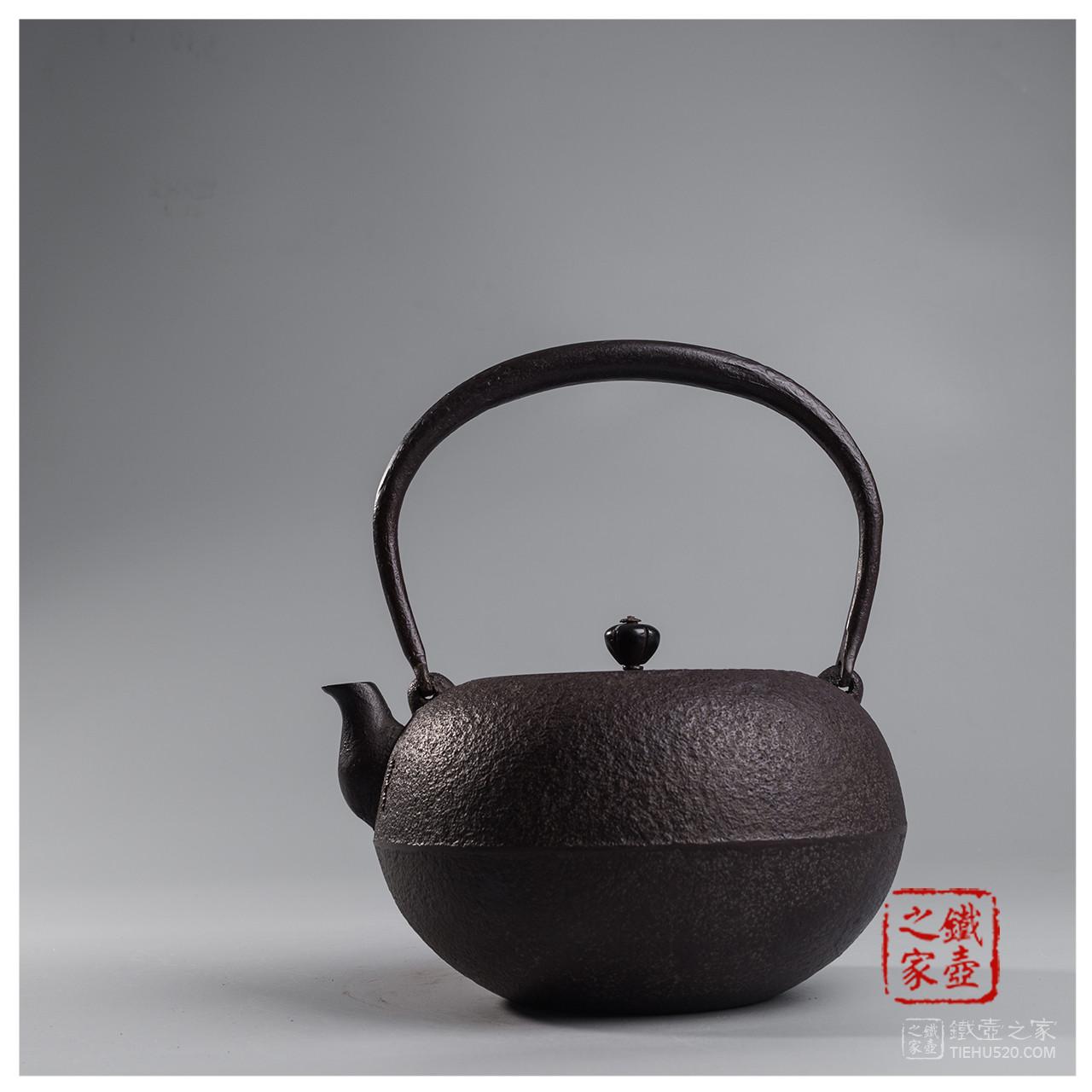 正寿堂高桥敬典作平丸形肌老铁壶