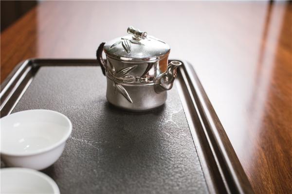 大渊银器 纯银 竹段急须（本色）