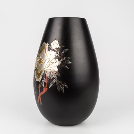 高冈铜器 牡丹花瓶