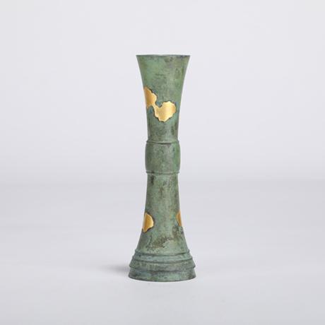 四世藏六立鼓式塗金铜花瓶