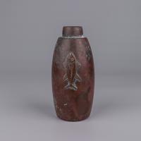 斑紫铜 花瓶