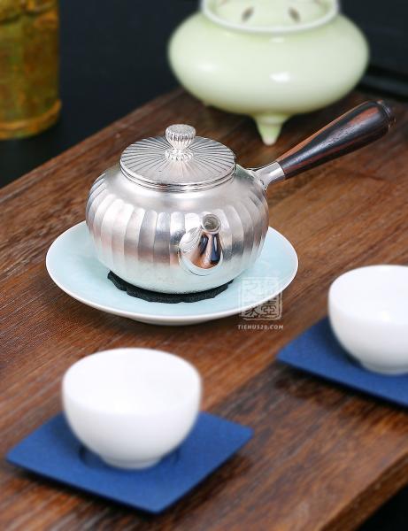 菊地保寿堂 四方茶托6枚套装（蓝色）