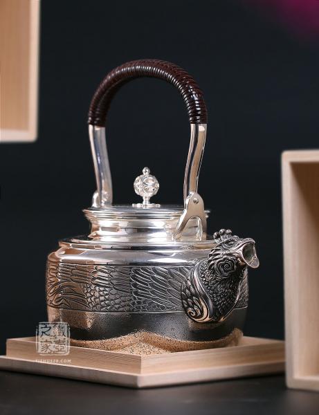大渊银器 纯银 凤口银壶（4.5寸）