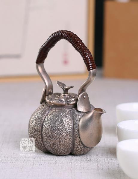 大渊银器 纯银 酸柑提梁急须（3.3寸）