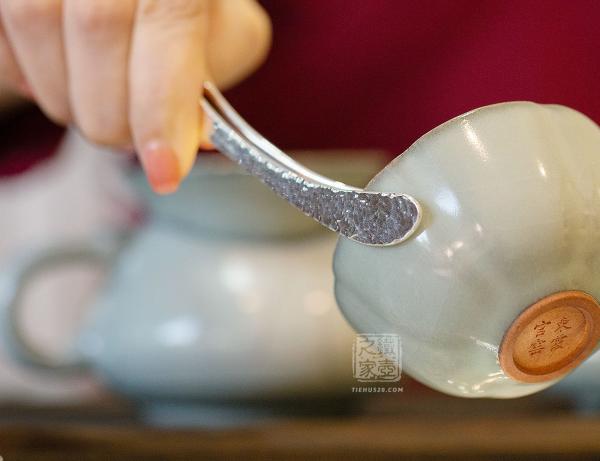 大渊银器  纯银 茶夹